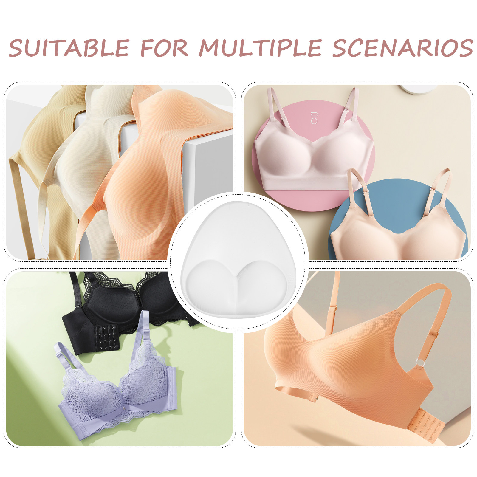 1Pair Invisible Silicone Bra P - Push Up Bra Padded recension och pris