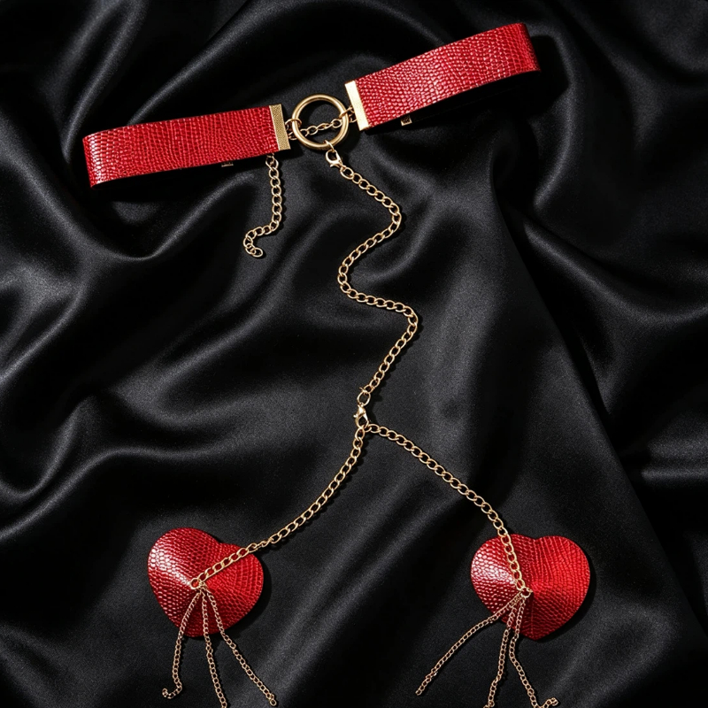 Womens Metal Chain Linked Nipp - Nipple Cover Pasties recension och pris